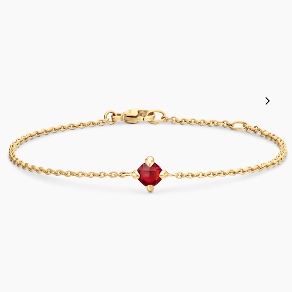 CHATELAINE® TEEN BRACELET 18K Yellow Gold with Garnet, 4mm - Picture 7 of 9